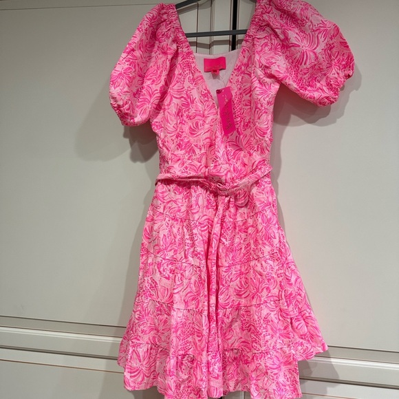 NWT Lilly Pulitzer Iralee Linen Wrap Dress (7) - Picture 8 of 8